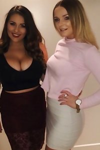 Fleshy girl pleasuring her body on a bed